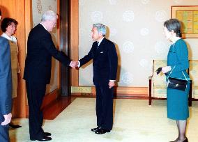 Emperor greets French premier